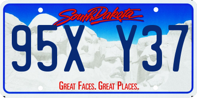 SD license plate 95XY37