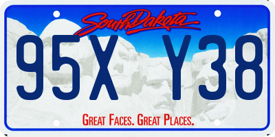 SD license plate 95XY38