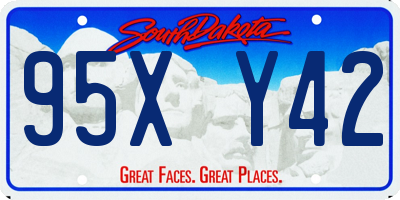 SD license plate 95XY42