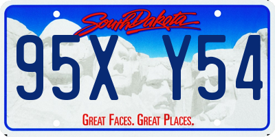 SD license plate 95XY54