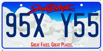 SD license plate 95XY55