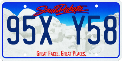 SD license plate 95XY58