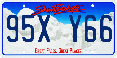 SD license plate 95XY66