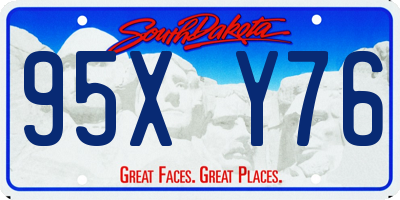 SD license plate 95XY76