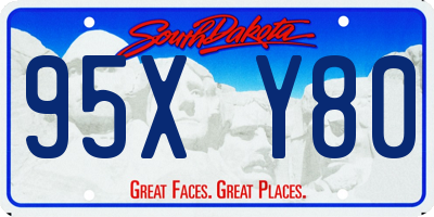 SD license plate 95XY80