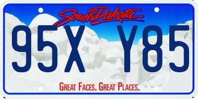 SD license plate 95XY85