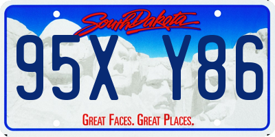 SD license plate 95XY86