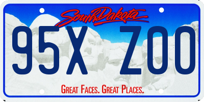 SD license plate 95XZ00
