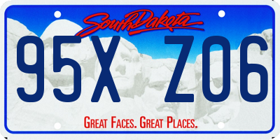 SD license plate 95XZ06