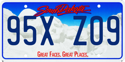 SD license plate 95XZ09
