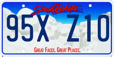 SD license plate 95XZ10