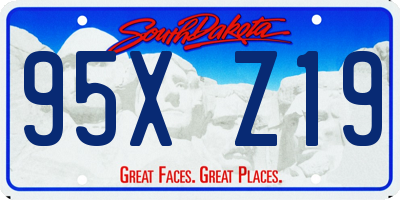 SD license plate 95XZ19