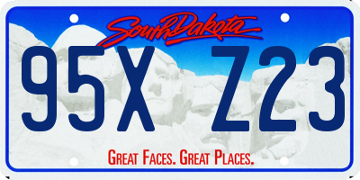 SD license plate 95XZ23