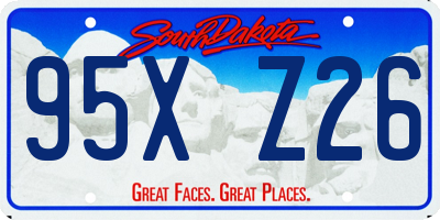 SD license plate 95XZ26