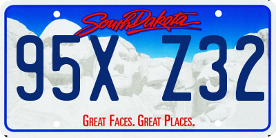 SD license plate 95XZ32
