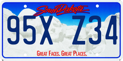 SD license plate 95XZ34
