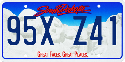 SD license plate 95XZ41