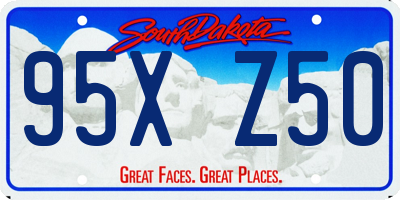 SD license plate 95XZ50