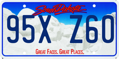 SD license plate 95XZ60