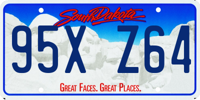 SD license plate 95XZ64
