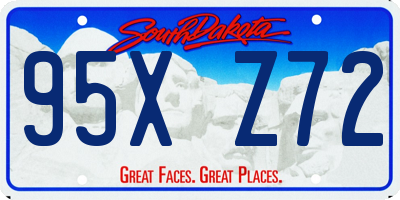 SD license plate 95XZ72