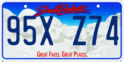 SD license plate 95XZ74