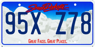 SD license plate 95XZ78