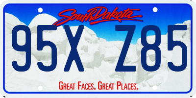 SD license plate 95XZ85