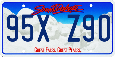 SD license plate 95XZ90