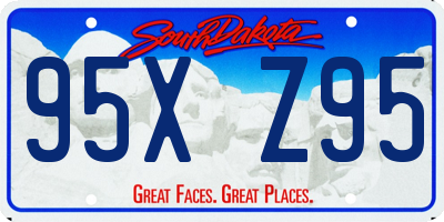 SD license plate 95XZ95