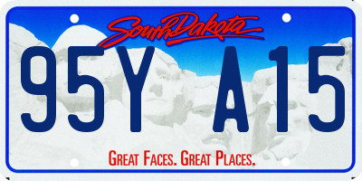 SD license plate 95YA15