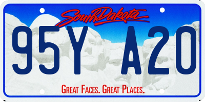 SD license plate 95YA20