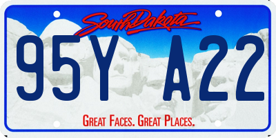SD license plate 95YA22