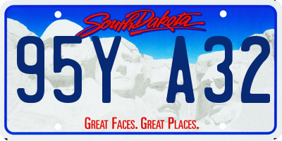 SD license plate 95YA32