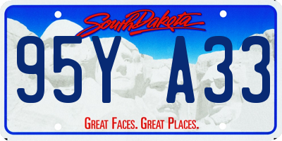 SD license plate 95YA33