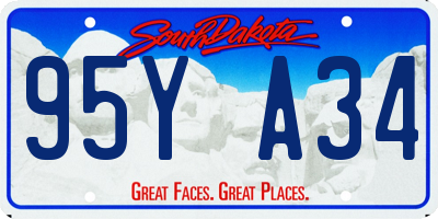 SD license plate 95YA34