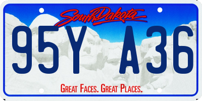 SD license plate 95YA36