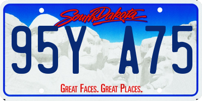 SD license plate 95YA75