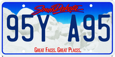 SD license plate 95YA95