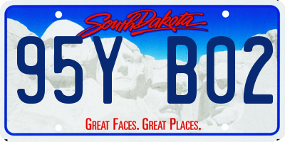 SD license plate 95YB02