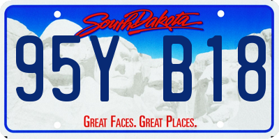 SD license plate 95YB18