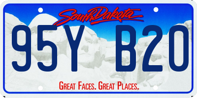 SD license plate 95YB20