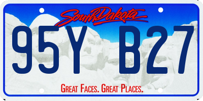 SD license plate 95YB27
