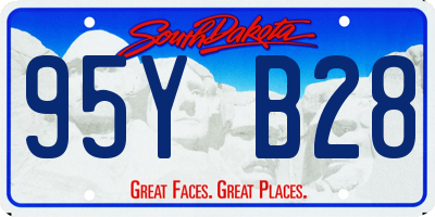 SD license plate 95YB28