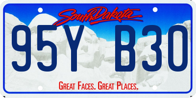 SD license plate 95YB30