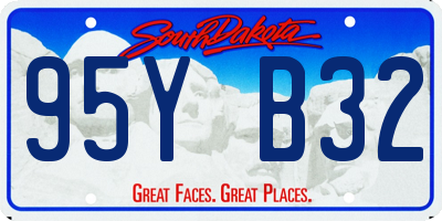 SD license plate 95YB32
