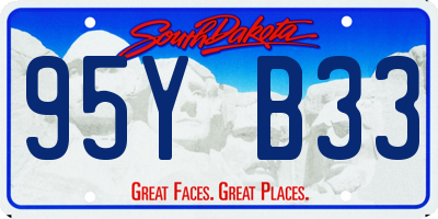 SD license plate 95YB33