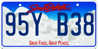 SD license plate 95YB38