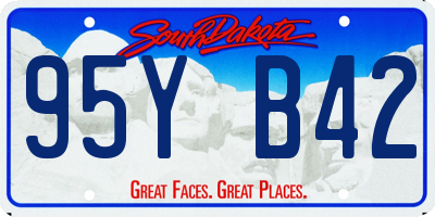 SD license plate 95YB42