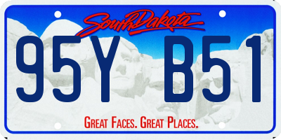 SD license plate 95YB51